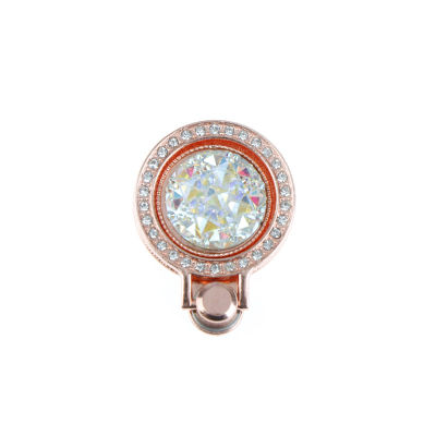 yizhuoliang 1PC Bling Crystal Finger Ring ผู้ถือโทรศัพท์360องศา Metal round Stand Bracket