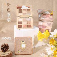 5419NOVO EYESHADOW PALETTE พาเลทอายแชโดว์ 9 สี เนื้อใยไหม เนื้อแมทท์ สีสวยละมุน กันน้ำ ติดทน