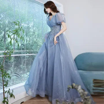 Mua Đầm suông form rộng Đầm babydoll màu xanh dương Cao Cấp vải đũi dáng  xòe thiết kế chun eo MiNhi