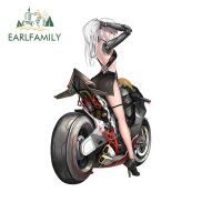 EARLFAMILY 13cm x 7.9cm Anime Girl Cyberpunk Car Sticker Waterproof Decals