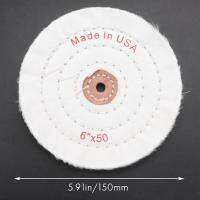 2Pcs Polishing Discs Polishing Wheel Kit 150mm Polishing Wheel Set for Table Buffer Polisher with 12.7mm Mandrel Hole