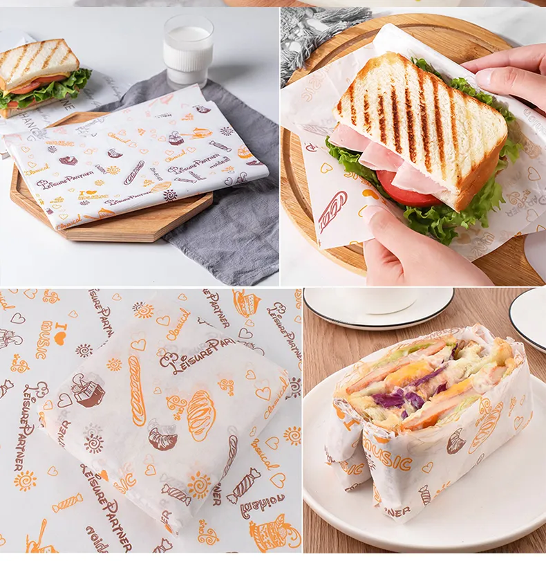 100Pcs Wax Paper Sheets for Food, Parchment Paper, Sandwich Wrapping Paper,  Basket Liners Food Picnic Paper Sheets Greaseproof Deli Wrapping Sheets