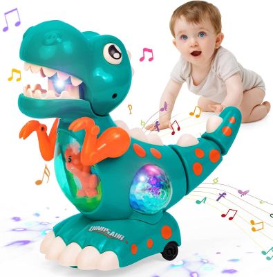 Baby Toys Musical Light Crawling Walking Dinosaur Toys for Boys Girls 12 18 24 Months Sound Toys Gifts for kids 1 2 3 Years Old