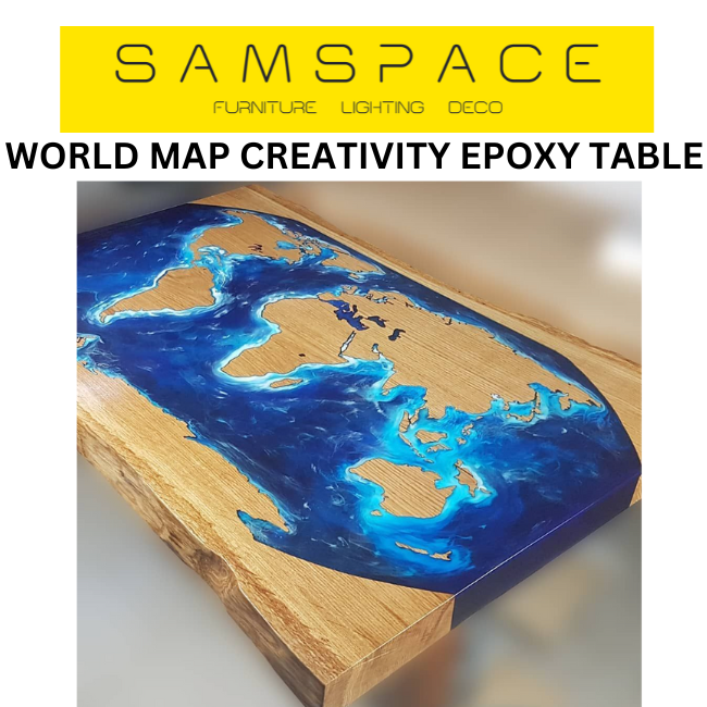 READYSTOCK Malaysia First Epoxy Resin Table Solid Wood Slab Dining