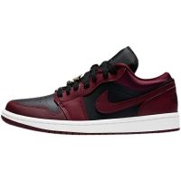 【Limited time offer】Air Low Black Wine Red Metal Flying Wing Reverse Low-Top Casual Mens and Womens Basketball Shoes j1 DB6491-600