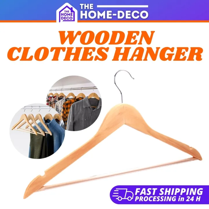 Wood Hanger Penyangkut Baju Kayu Wood Hanger Baju Tempat Penyangkut Baju Kayu Hanger Kayu