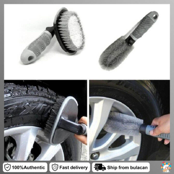2pcs/set Car Wheel Cleaning Brush Tool Tire Washing Clean To Cleaning