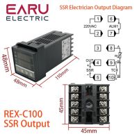 Pid ดิจิตอลอัจฉริยะตัวควบคุมอุณหภูมิอุตสาหกรรม K ยูนิเวอร์แซลอินพุต Rex-C100 C400 C700 C900เทอร์โมสตัท Ssr รีเลย์เอาต์พุต