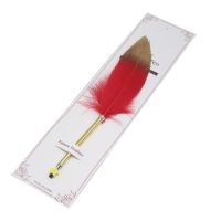 【❖New Hot❖】 miciweix แปรงปากกาเซ็นชื่อโลหะสีทองสเปรย์ปากกาลูกลื่นขนนก2ชิ้นปากกาเซ็นชื่อเครื่องเขียนสำหรับงานแต่งงาน