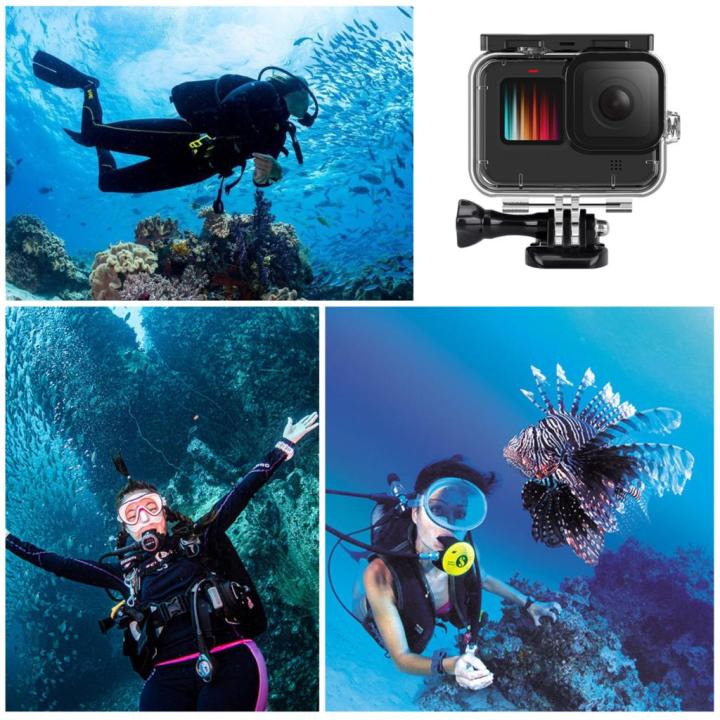 เคสกระเป๋ากล้องกันน้ำใต้น้ำ-telein-60ม-พร้อมเคสห่อหุ้ม3ชิ้นเลนส์กรองแสงสำหรับ-gopro-hero-9-10-11อุปกรณ์เสริมกล้อง