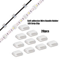 20pcs Self-adhesive Wire Bundle Holder Tie Mount Clip for 10mm wide Fix LED Strip lights Connector Tie Mount Suitable