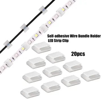 LED Strip Light Mounting Clips Self 3M Adhesive LED Light Fasteners  Mounting Brackets Holder Cable Clamp Organizer for 8~12mm Wide LED Strips