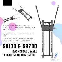 TARMAK อุปกรณ์ติดผนัง ความสูงเล่น 3 ระดับ ( Basketball Wall Attachment Compatible With SB100 &amp; SB700. 3 playing heights ) ลูกบาส  ลูกบาสเก็ตบอล บาสเกตบอล Basketball