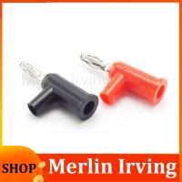 Merlin Irving Shop 4pcs Side Screw Connection 4mm Banana Plug cable Connector Stackable Nickel Plated Speaker Multimeter Accessories