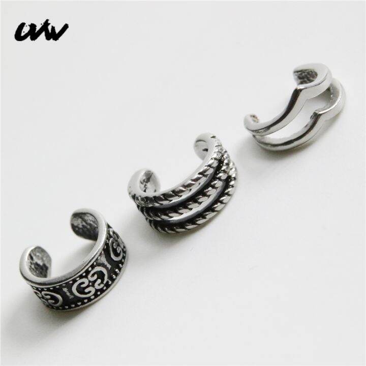 yf-uvw227-2pc-fashion-316l-bohoearrings-non-piercing-ear-bone-clip-on-earring-for-women-fake-cuff-helix-tragus-piercing-jewelry