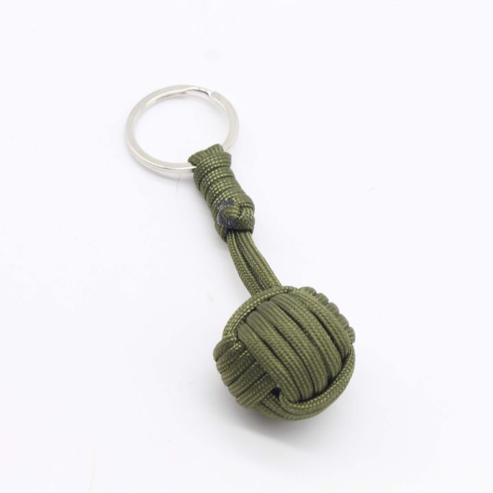 woven-rope-keychain-paracord-lanyard-fist-chains-outdoors-survival
