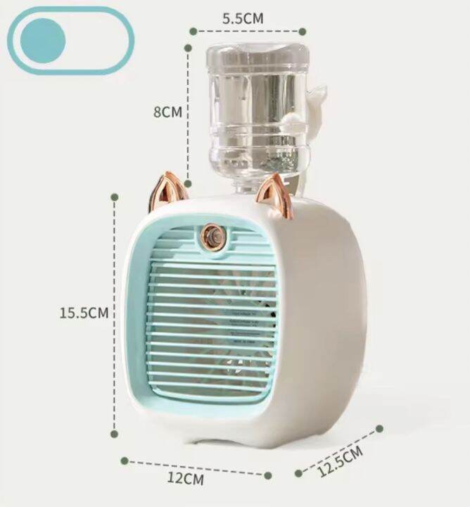 พัดลมไอเย็น-แอร์มินิ-พัดลมพกพา-usb-พัดลมแอร์พกพา-พัดลม-พัดลมมินิแอร์-สเปรย์พกพา-พัดลมทําความเย็น-air-mini-แอร์ตั้งโต๊ะ
