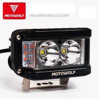 MOTOWOLF 12v-72v 20W LED Spot Light Motorcycle ATV Boat Off Road Waterproof Headlight with switch and Bracket For Honda Yamaha