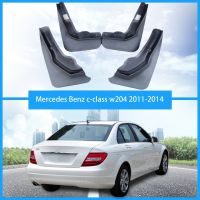 JHTJHNDTGFJHND 4ชิ้นอุปกรณ์รถยนต์สำหรับ Mercedes Benz C-Class W204โคลนพนังกระแทกสาดยามบังโคลนรถจัดแต่งทรงผมในปี2011-2014