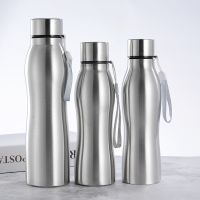 1000/750ML Stainless Steel Water Bottle Cycling Sports Drinking Cup Leakproof Portable Water Bottles with Handle Rope BPA Free