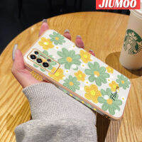 เคส JIUMOO สำหรับ TECNO POVA 2เคสแฟชั่นสวยงามดอกไม้ใหม่กรอบสี่เหลี่ยมพื้นผิวชุบซิลิก้าเจลนิ่มเคสมือถือกันกระแทกทั้งหมดรวมเลนส์กล้องถ่ายรูปฝาครอบป้องกัน