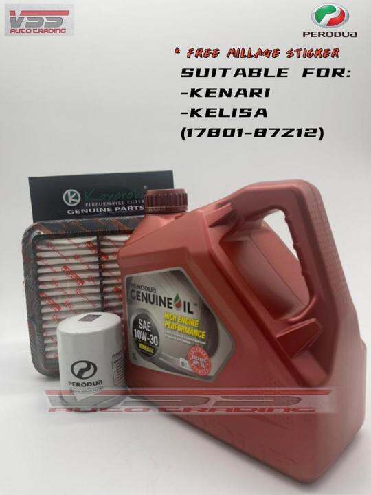 PERODUA 10W30 Engine Oil (3L) 5000KM VIVA KELISA KENARI KANCIL 10W30 With Perodua Oil Filter