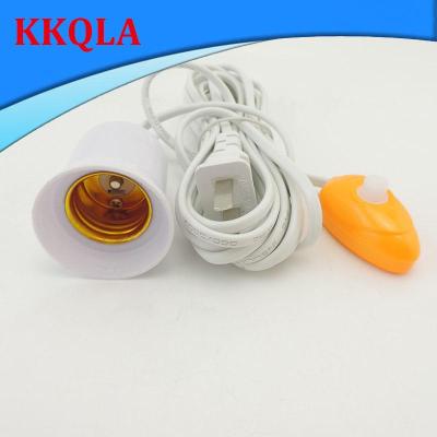 QKKQLA AC E27 Lamp Base 4M extension Power Cord Independent Push Button Switch US Plug E27 Lamp Holder Screw Socket for Grow Light Bulb