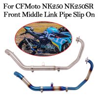 Slip on Motorcycle 51mm Muffler Exhaust Modified Escape Front Middle Connecting Link Pipe For CFMOTO NK250 NK250SR NK300SR 250CC Haberdashery