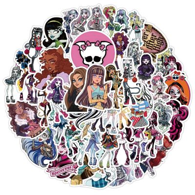 ✸ 10/50Pcs Anime Monster High School Suitcase Skateboard Laptop Luggage Phone Cartoon Cute Stickers Decal Kids Gift