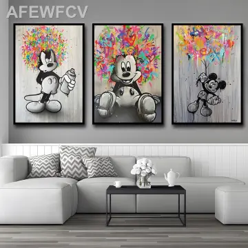 Mickey Mouse Canvas Wall Art, White Sold by at Home