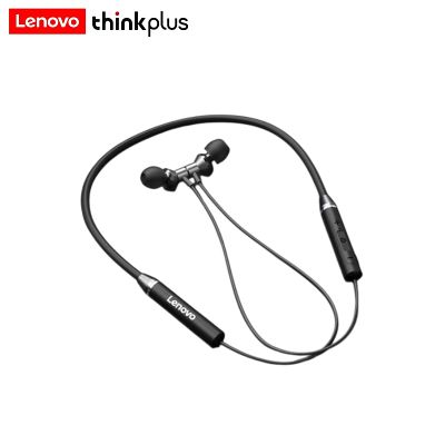 [Orange home earphone cover] Lenovo Bluetooth5.0หูฟังไร้สายแม่เหล็กหูฟังคล้องคอ IPX5กันน้ำกีฬาชุดหูฟังพร้อมไมโครโฟนตัดเสียงรบกวน HE05