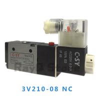 [HOT JWRKKLLKXZG 639] 3V210-08วาล์วน้ำ24V ขดลวดนิวเมติกอากาศวาล์วน้ำ220V 110V 12V 2ตำแหน่ง3ทาง1/4 Quot; BSP