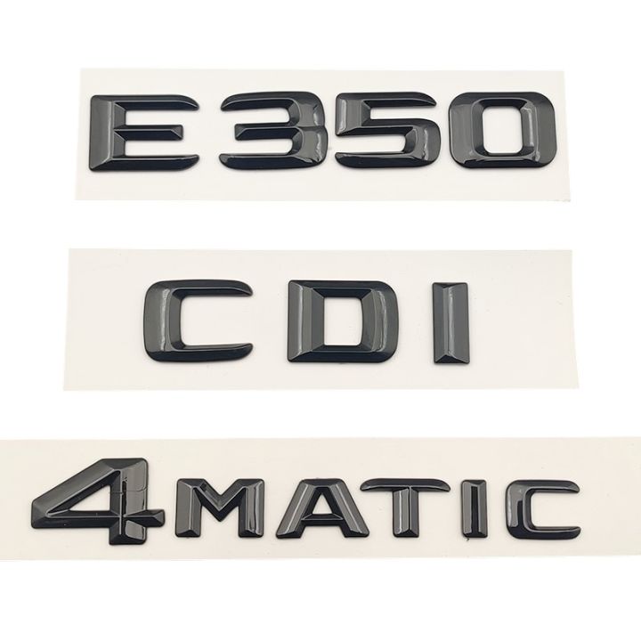 3d-รถสีดำ-abs-ด้านหลังรถมีตัวอักษรโลโก้-e350-cdi-4matic-สติ๊กเกอร์โลโก้สำหรับ-mercedes-benz-w212-e350-w213ตกแต่ง