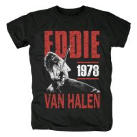 1วินเทจร็อคเสื้อยืดvan Halen พังค์แบรนด์ Kemeja Hitam ฟิตเนส Hardrock โลหะหนักสเก็ตบอร์ด Camiseta Rock ขนาดกีตาร์ฮีโร่6XL 5XL