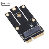 HAF0083 คอมพิวเตอร์สำหรับคอมพิวเตอร์ สีดำสีดำ ไปยัง MINI MINI PCIE M2 NGFF คีย์ A + E การ์ดเครือข่ายไร้สาย พร้อมสกรูยึด M.2 M.2 NGFF WiFi ADAPTER M.2ไปยัง MINI PCIE M.2 NGFF WiFi ADAPTER การ์ดอะแดปเตอร์