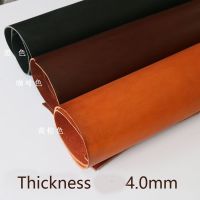 4.0mm Thickness Waxed Veg Tanned Leather Handmade DIY First Layer Leather Piece Finished Full Grain Leather Material Drum