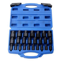 25Pieces Damaged Screw Extractor Remover Set Hex Shank Broken Bolt Extractor