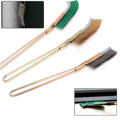【CW】Wire Brush Steel ss Nylon Polishing Brush For Industry Detail Metal Rust Removal Household Cleaning Hand Tool Rust Removal