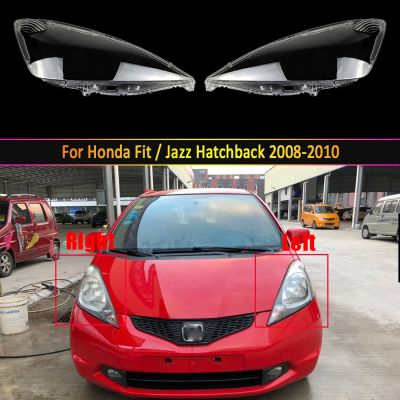 สำหรับฮอนด้าฟิตเลนส์ไฟหน้า/แจ๊สแฮทช์แบค2008 2009 2010ไฟหน้าที่เปลี่ยนฝาครอบไฟรถยนต์ด้านหน้าเปลือกอัตโนมัติ