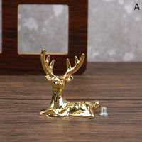 [pl]? Elk Deer statue Nordic Christmas Reindeer Art Figurine วินเทจเหล็กหัตถกรรมบ้านเครื่องประดับตารางตกแต่งของขวัญ