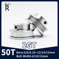 50T ฟัน2GT Timing Pulley Synchronous ล้อ Bore 566.35 ~ 121416มม. 2M ฟันเข็มขัดกว้าง61015มม. GT2รอก3D ชิ้นส่วนเครื่องพิมพ์