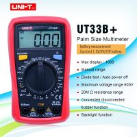 UNI-T UT33B+ Digital Multimeter LCD AC DC voltage 600V Hanheld resistance tester Non contact Ammeter testing Electrical Trade Tools Testers