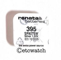 ถ่านกระดุม Renata 395 SR927SW Swiss Made 1 ก้อน