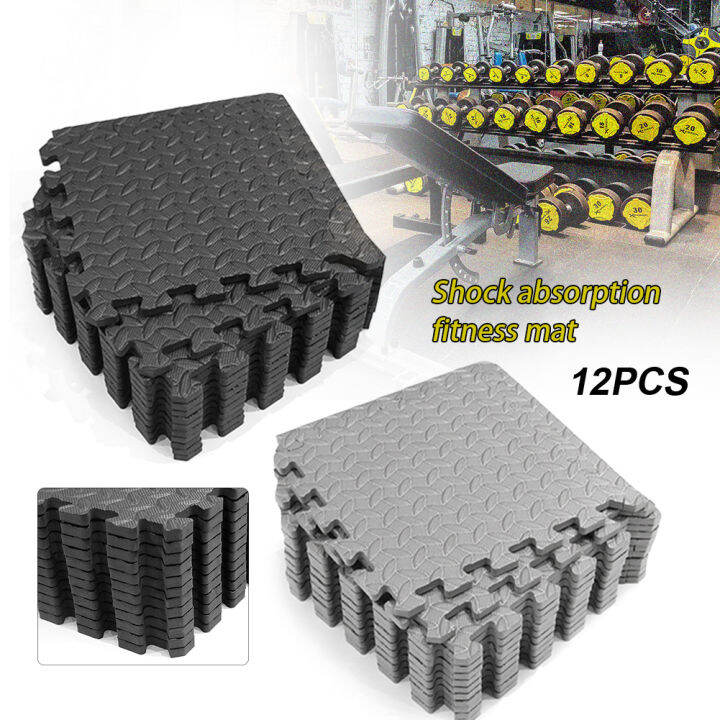 12pcs /8pcs/6pcs Exercise Floor Mat Thickened Shock Absorbing Fitness