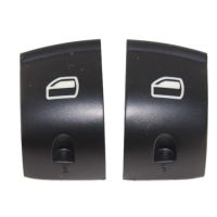 Pair Window Switch Cover For AUDI A6 C6 04-11 A4 B6 B7 00-07 Power Window button Switch Console Cover Caps