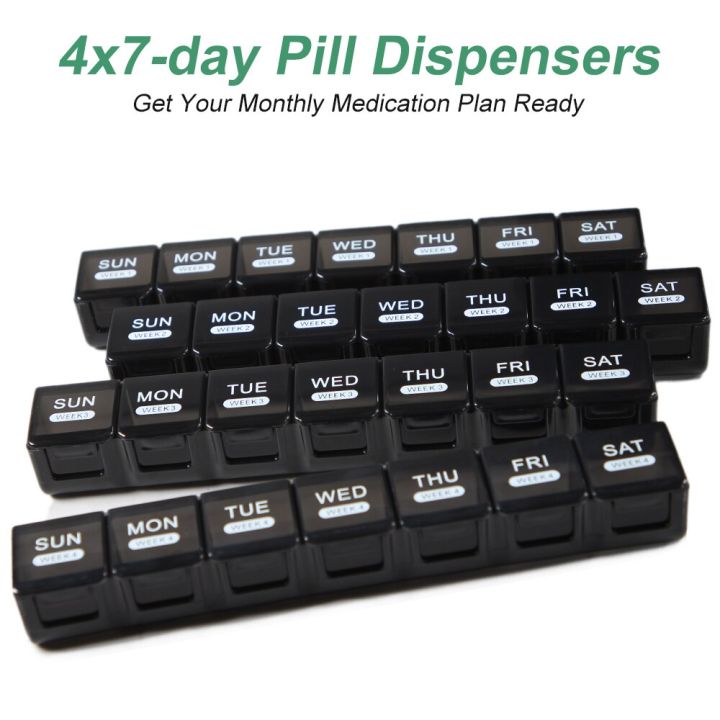 monthly-pill-organizer-28-day-pill-box-4-weeks-one-month-pill-cases-large-compartments-medicine-organizer-vitamins-fish-oils-medicine-first-aid-s