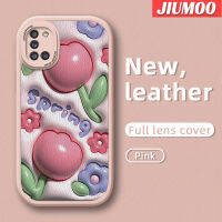 JIUMOO เคสนิ่มซิลิโคนลายการ์ตูนดอกไม้น่ารัก3มิติลายเคสใส่โทรศัพท์หนังสุดสร้างสรรค์ใหม่ A31 M31เคสนิ่มเลนส์กล้องถ่ายรูปเคสป้องกันรวมทุกอย่าง