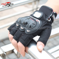 ถุงมือขี่มอเตอร์ไซต์ Pro Biker ถุงมือขับมอไซค์ แบบครึ่งนิ้ว Half Finger Gloves ถุงมือขับมอไซ 2021 ใส่สบาย ระบายความร้อนได้ดี เล่นโทรศัพท์มือถือได้