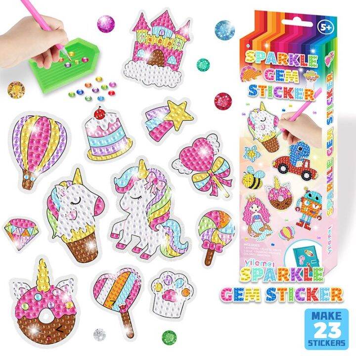 gem-5d-diamond-painting-kit-for-kids-handmade-with-diy-painting-tools-stickers-cute-art-crafts-toys-for-childrens-gifts