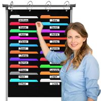 Large Capacity Wall Mounted Hanging File Folder Holder Storage Pocket Chart 20 Slot Blank Label Mail Organizer Office Supply